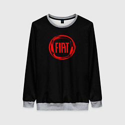 Свитшот женский FIAT logo red, цвет: 3D-меланж