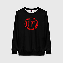 Свитшот женский FIAT logo red, цвет: 3D-черный