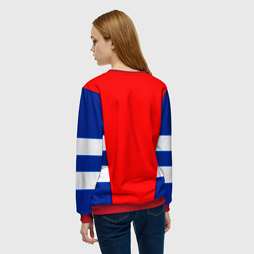 Женский свитшот Россия герб спорт / 3D-Красный – фото 4