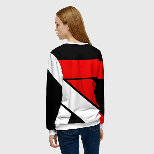 Женский свитшот Россия герб спорт текстура / 3D-Белый – фото 4