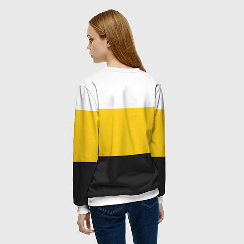 Женский свитшот Флаг Российской империи / 3D-Белый – фото 4