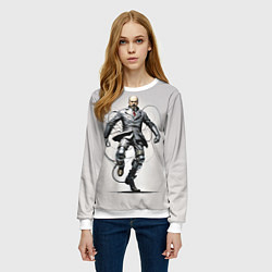 Свитшот женский Танцующий кибер Ленин - нейросеть, цвет: 3D-белый — фото 2