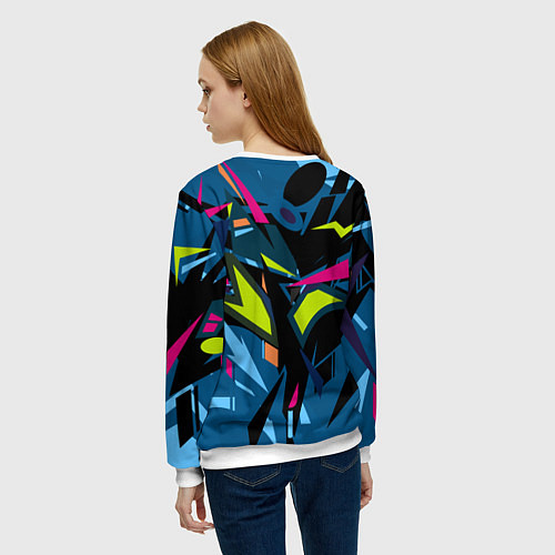 Женский свитшот Настоящая абстракция / 3D-Белый – фото 4