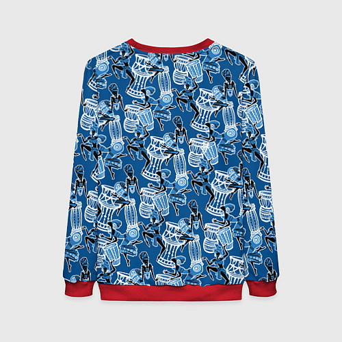 Женский свитшот Африканские барабанщицы / 3D-Красный – фото 2