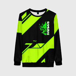 Свитшот женский Киберпанк кислотная геометрия, цвет: 3D-черный