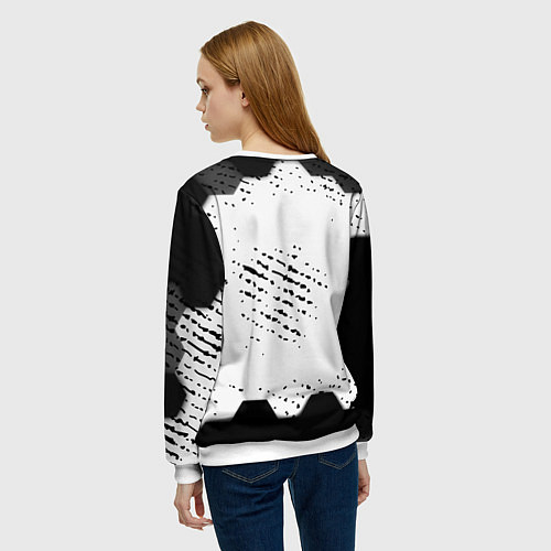 Женский свитшот AC DC текстура рок / 3D-Белый – фото 4
