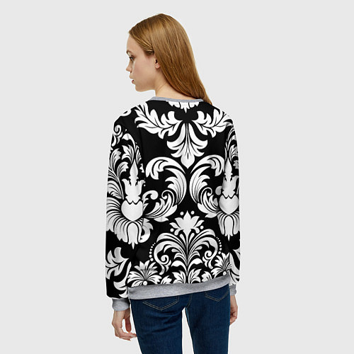 Женский свитшот Дамасский орнамент / 3D-Меланж – фото 4