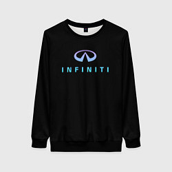 Свитшот женский Infiniti logo neon, цвет: 3D-черный