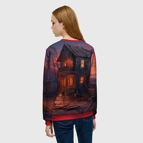 Женский свитшот PUBG девушка в игре / 3D-Красный – фото 4
