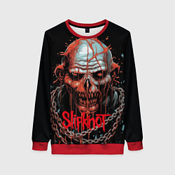 Свитшот женский Slipknot зомби в цепи, цвет: 3D-красный