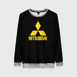 Свитшот женский Mitsubishi logo yelow, цвет: 3D-меланж