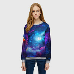 Свитшот женский Комета, цвет: 3D-меланж — фото 2