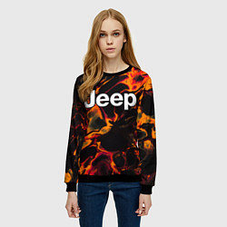 Свитшот женский Jeep red lava, цвет: 3D-черный — фото 2