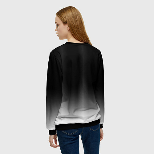 Женский свитшот Ювентус серый градиент / 3D-Черный – фото 4