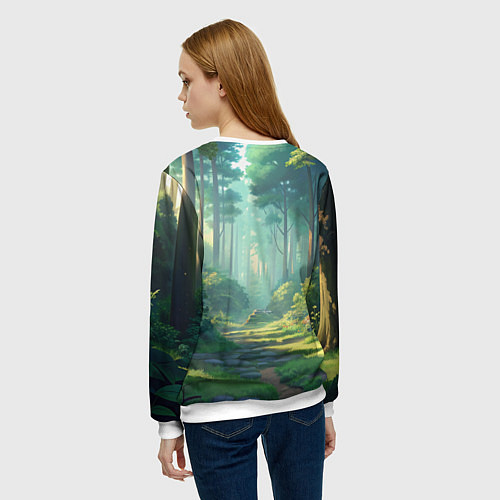 Женский свитшот Bulbasaur pokemon / 3D-Белый – фото 4