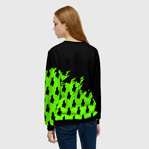 Женский свитшот Billie Eilish x Xbox / 3D-Черный – фото 4