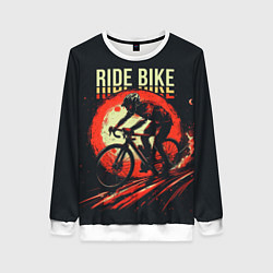 Свитшот женский Ride bike, цвет: 3D-белый