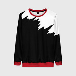 Свитшот женский Просто краска черно белая, цвет: 3D-красный