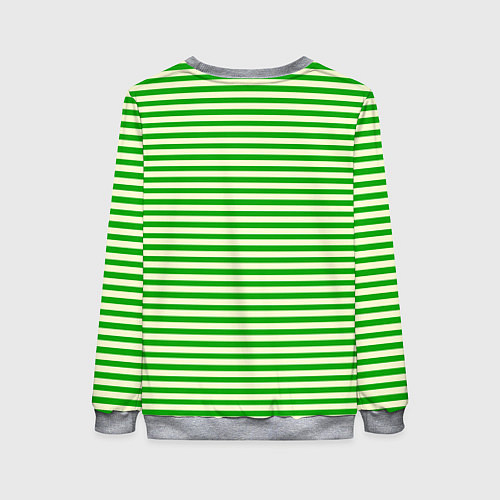 Женский свитшот Бежево-зелёный полосатый / 3D-Меланж – фото 2