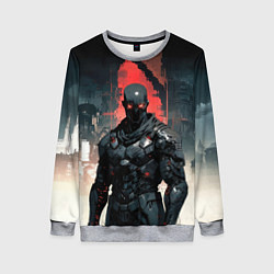 Свитшот женский Боевой киборг штурмовик, цвет: 3D-меланж