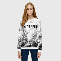 Свитшот женский Battlefield white graphite, цвет: 3D-белый — фото 2