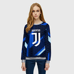 Свитшот женский Juventus sport geometry steel, цвет: 3D-меланж — фото 2