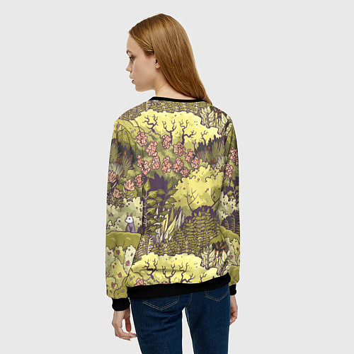 Женский свитшот Найди опоссума / 3D-Черный – фото 4