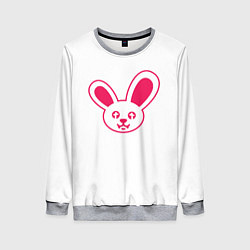 Свитшот женский Токсичный заяц, цвет: 3D-меланж