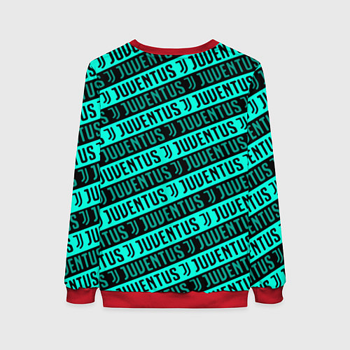 Женский свитшот Juventus pattern logo steel / 3D-Красный – фото 2