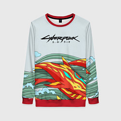 Свитшот женский Cyberpunk steel csgo, цвет: 3D-красный