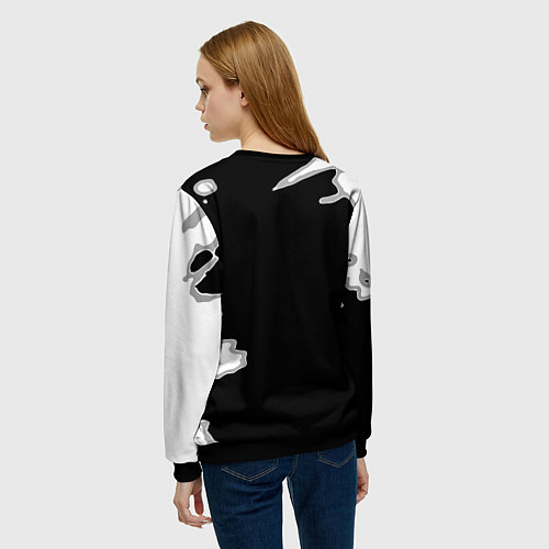 Женский свитшот Juventus fc краски / 3D-Черный – фото 4