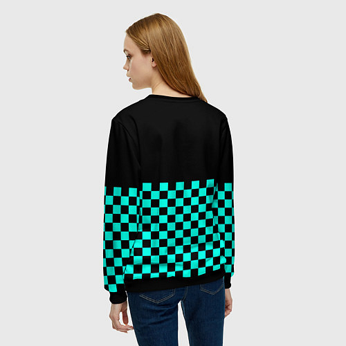 Женский свитшот Liverpool fc sport клетка / 3D-Черный – фото 4