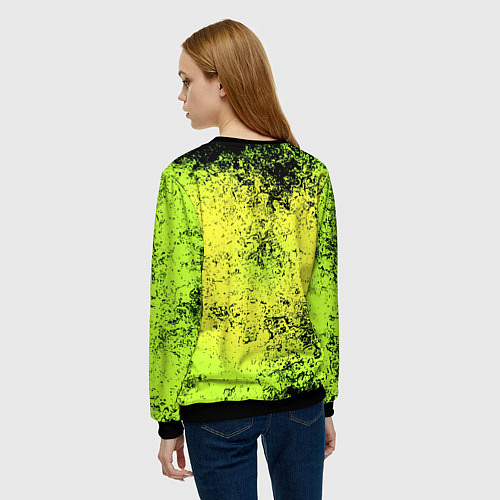 Женский свитшот Dead by daylight краски кислотные / 3D-Черный – фото 4