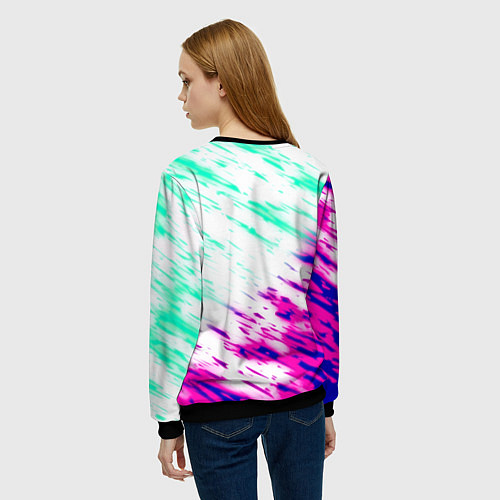 Женский свитшот Xbox краски текстура игры / 3D-Черный – фото 4