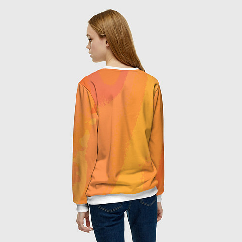 Женский свитшот Рыжая абстракция / 3D-Белый – фото 4
