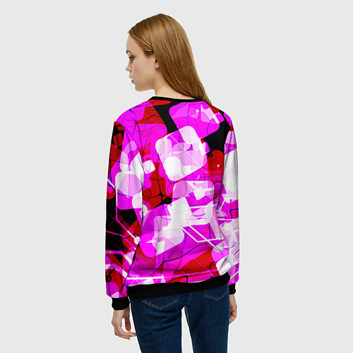 Женский свитшот Руки вверх Жуков и котик / 3D-Черный – фото 4