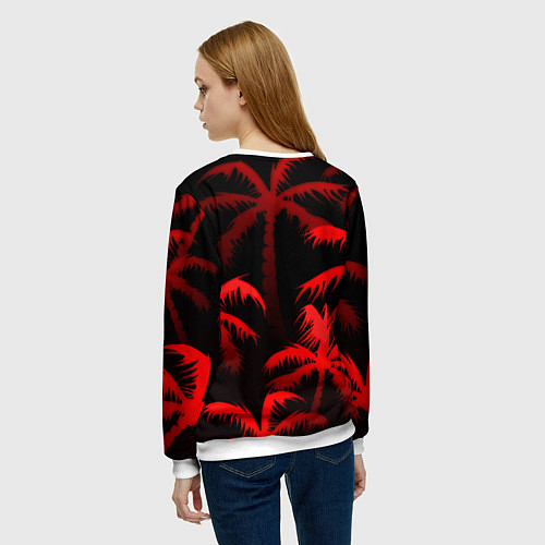 Женский свитшот Fortnite tropic red / 3D-Белый – фото 4