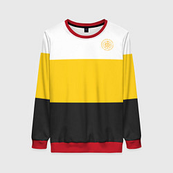 Свитшот женский За веру царя и святую триединую Русь КЦК желтый, цвет: 3D-красный