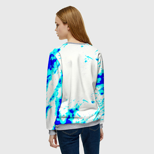 Женский свитшот Portal краски / 3D-Меланж – фото 4
