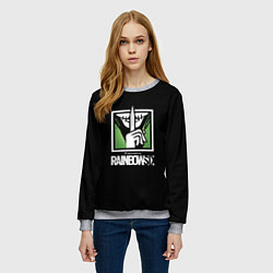 Свитшот женский Rainbow six шутер онлайн, цвет: 3D-меланж — фото 2