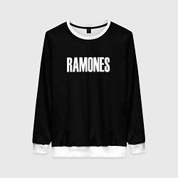 Свитшот женский Ramones white logo, цвет: 3D-белый