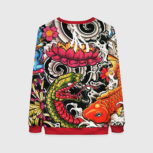 Женский свитшот GTA vice city yakudza / 3D-Красный – фото 2