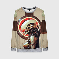 Женский свитшот Демоническая женщина-киборг