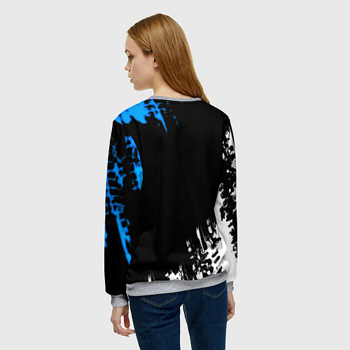 Женский свитшот Rust краски текстура штрихи / 3D-Меланж – фото 4