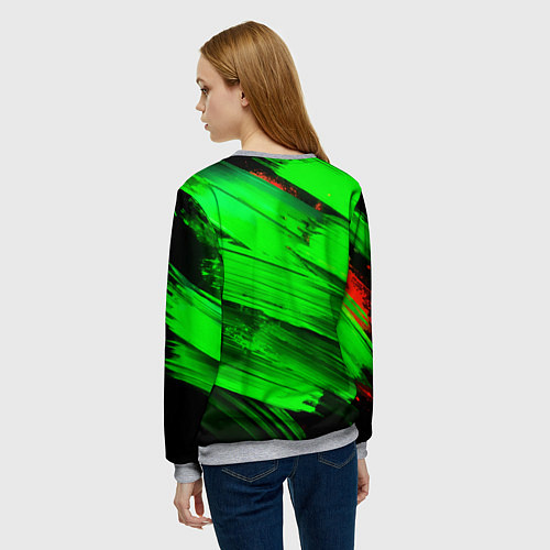 Женский свитшот Хомячок самурай / 3D-Меланж – фото 4