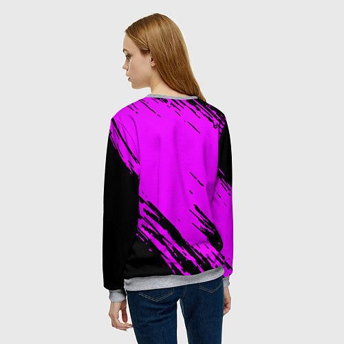 Женский свитшот Dead by daylight краски абстракция / 3D-Меланж – фото 4