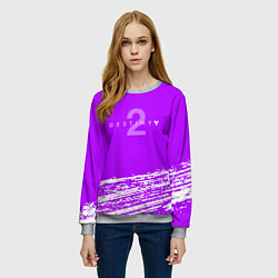 Свитшот женский Destiny онлайн игра краски, цвет: 3D-меланж — фото 2