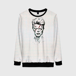 Свитшот женский Рисунок Дэвида Боуви, цвет: 3D-черный