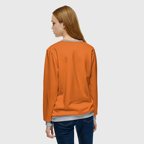 Женский свитшот Эмоция тревожности - глаза крупно / 3D-Меланж – фото 4