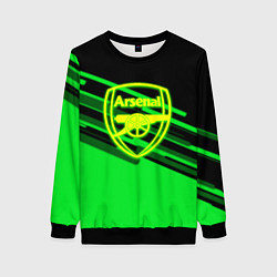 Свитшот женский Arsenal geometry line green, цвет: 3D-черный